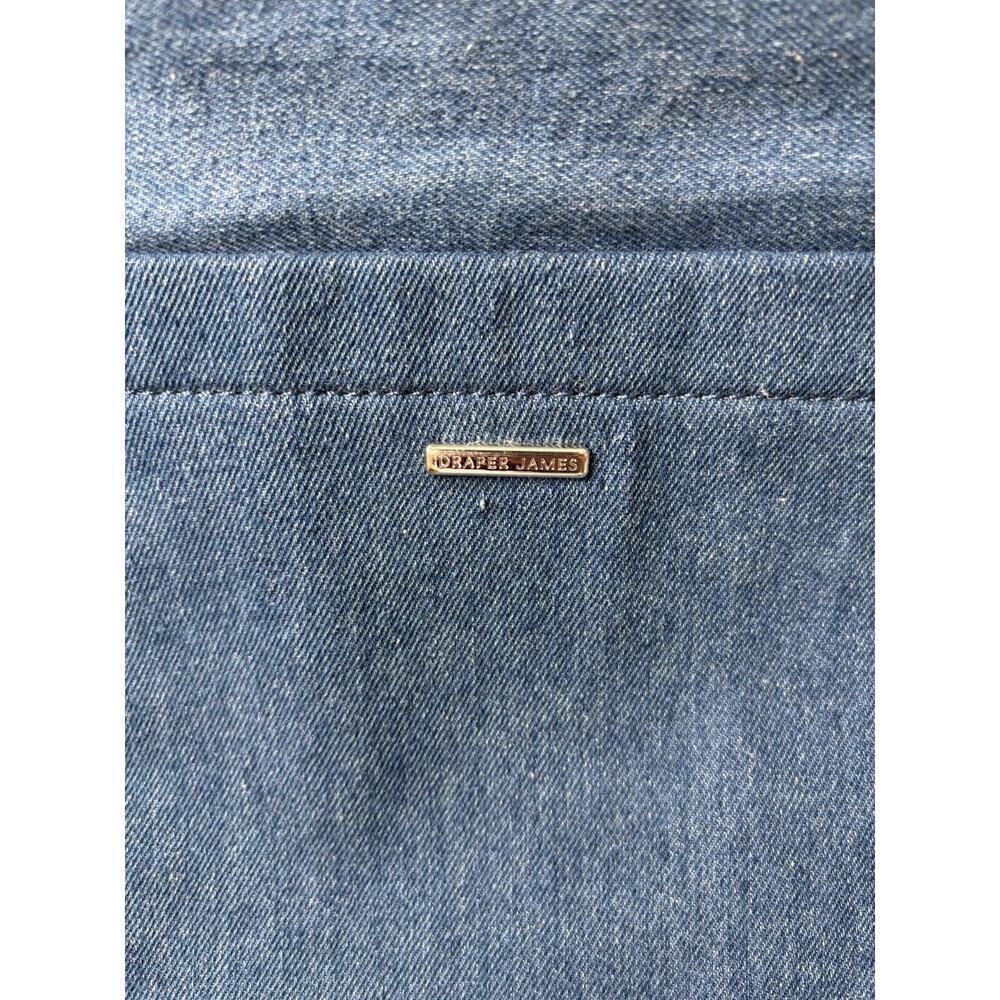 Draper James Chambray Savannah Large Duffle Bag blue white Coastal Resort Travel - Picture 3 of 16